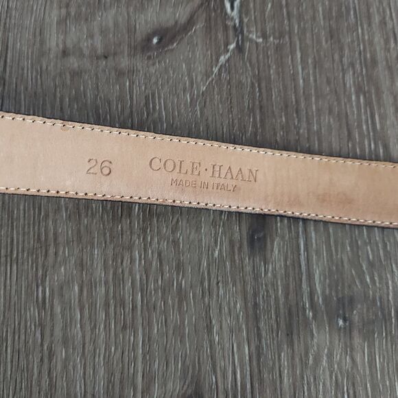 Cole Haan Black Patent Leather Belt 26 - Picture 3 of 6